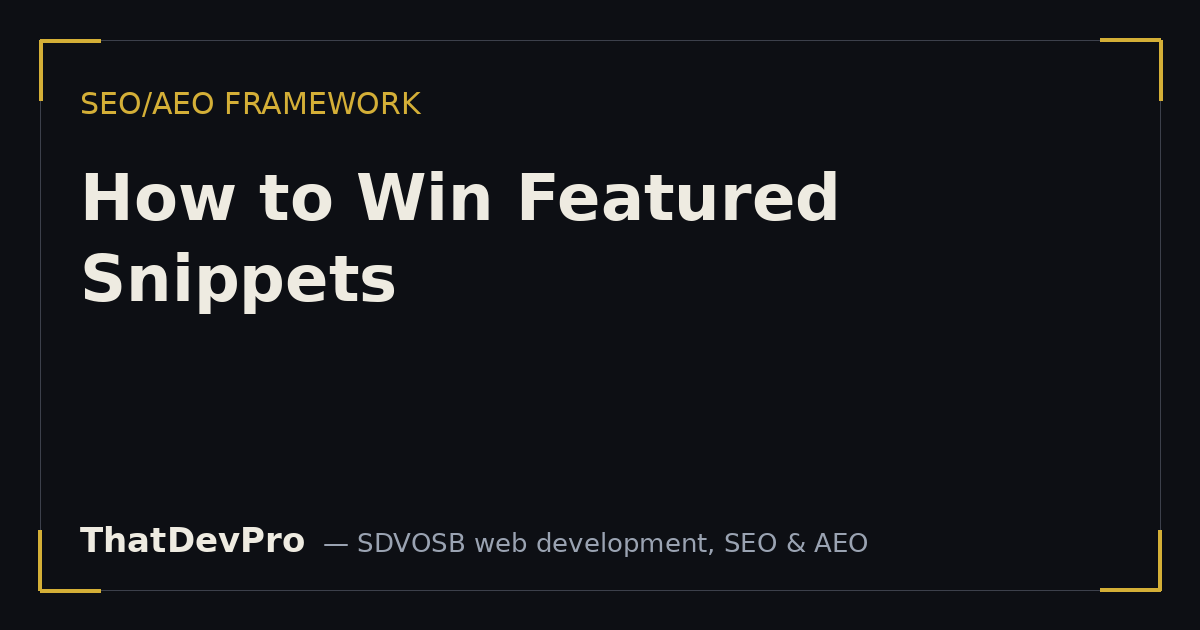 How to Win Featured Snippets | Position Zero Optimization