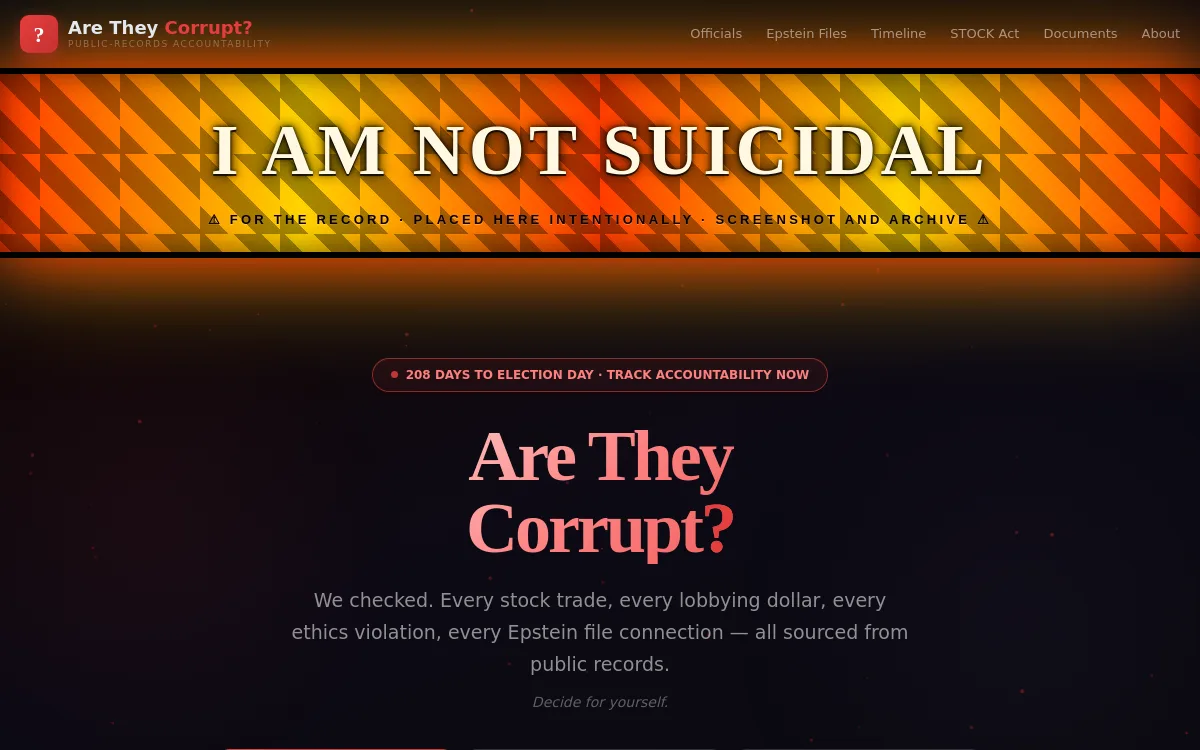 Are They Corrupt — Nonprofits & Community website screenshot