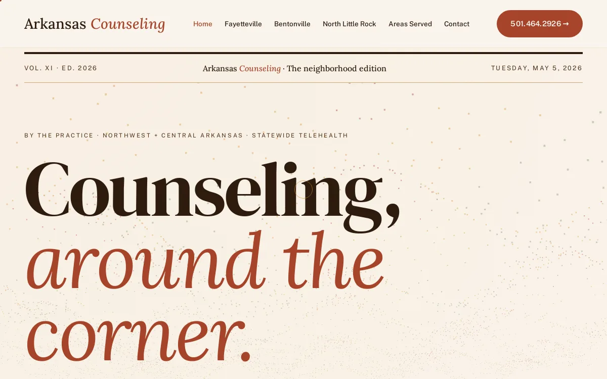 Arkansas Counseling — Counseling & Therapy Practices website screenshot