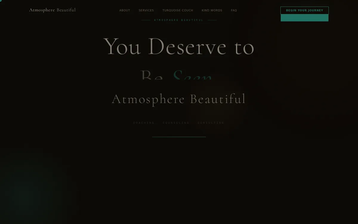 Atmosphere Beautiful — Cleaning Services website screenshot