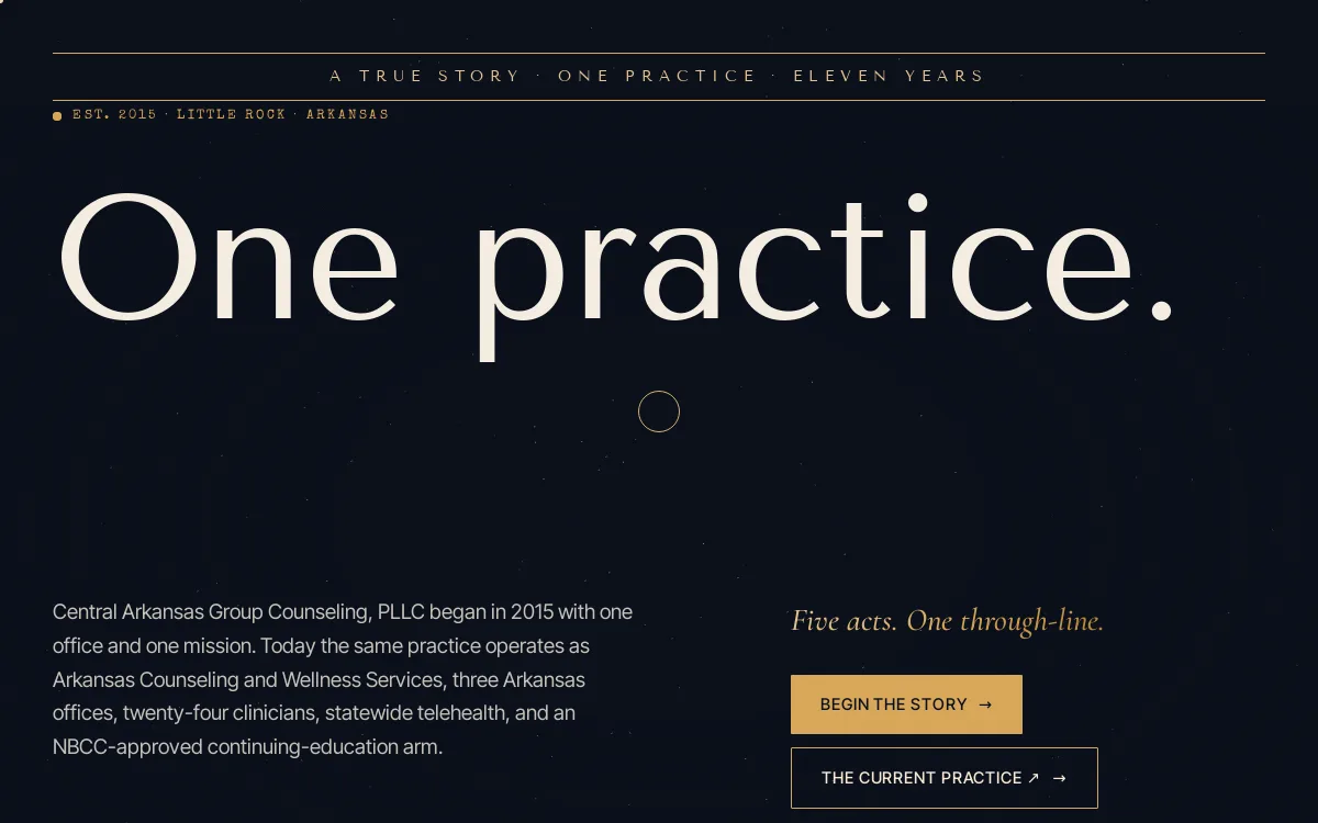 Central AR Group Counseling — Counseling & Therapy Practices website screenshot