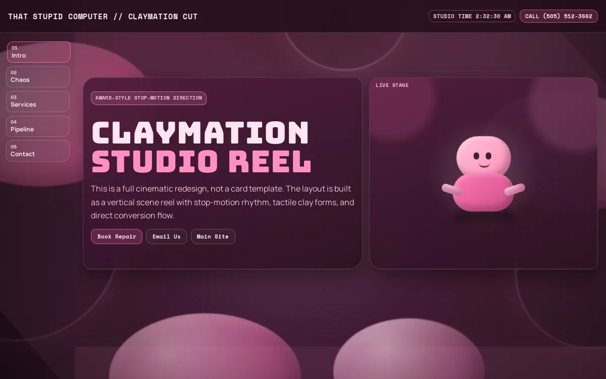 Claymation — sandbox-other website screenshot