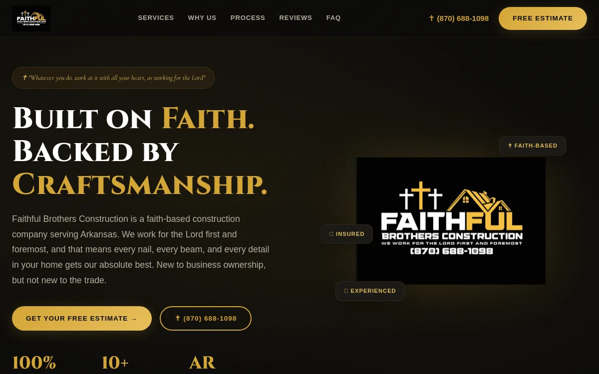 Faithful Brothers — Nonprofits & Community website screenshot
