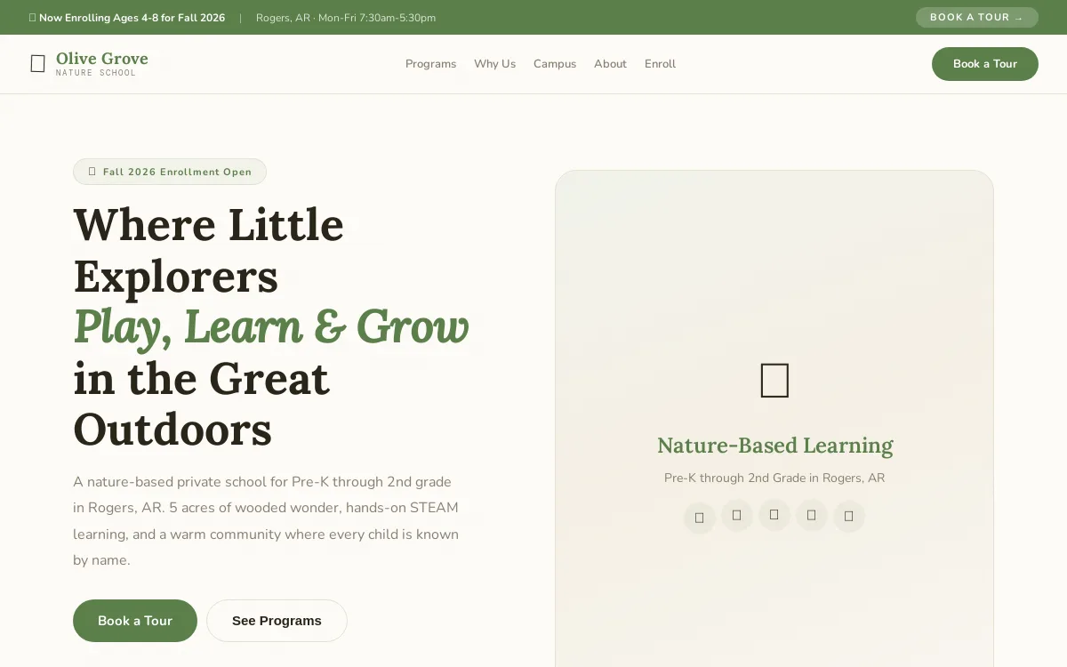 Olive Grove — Nonprofits & Community website screenshot