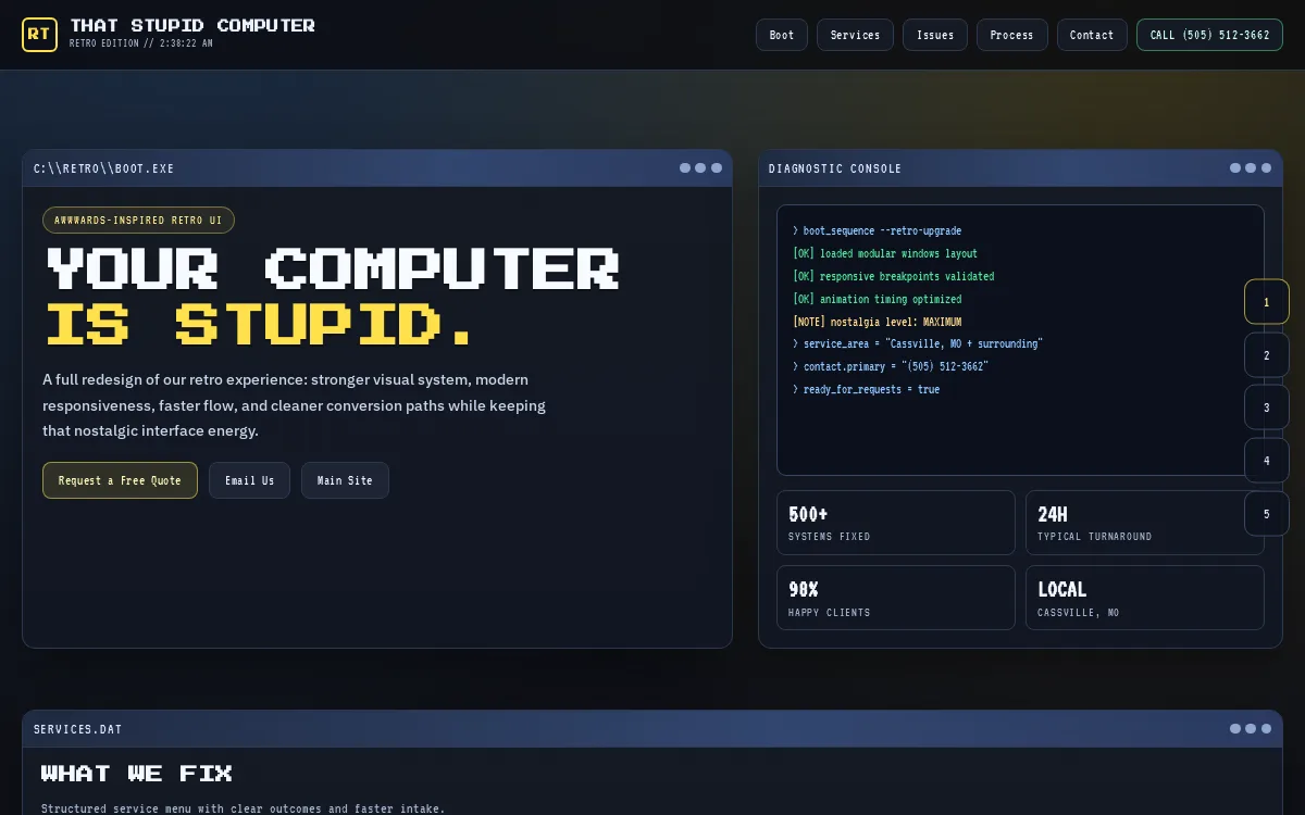 Retro — sandbox-other website screenshot