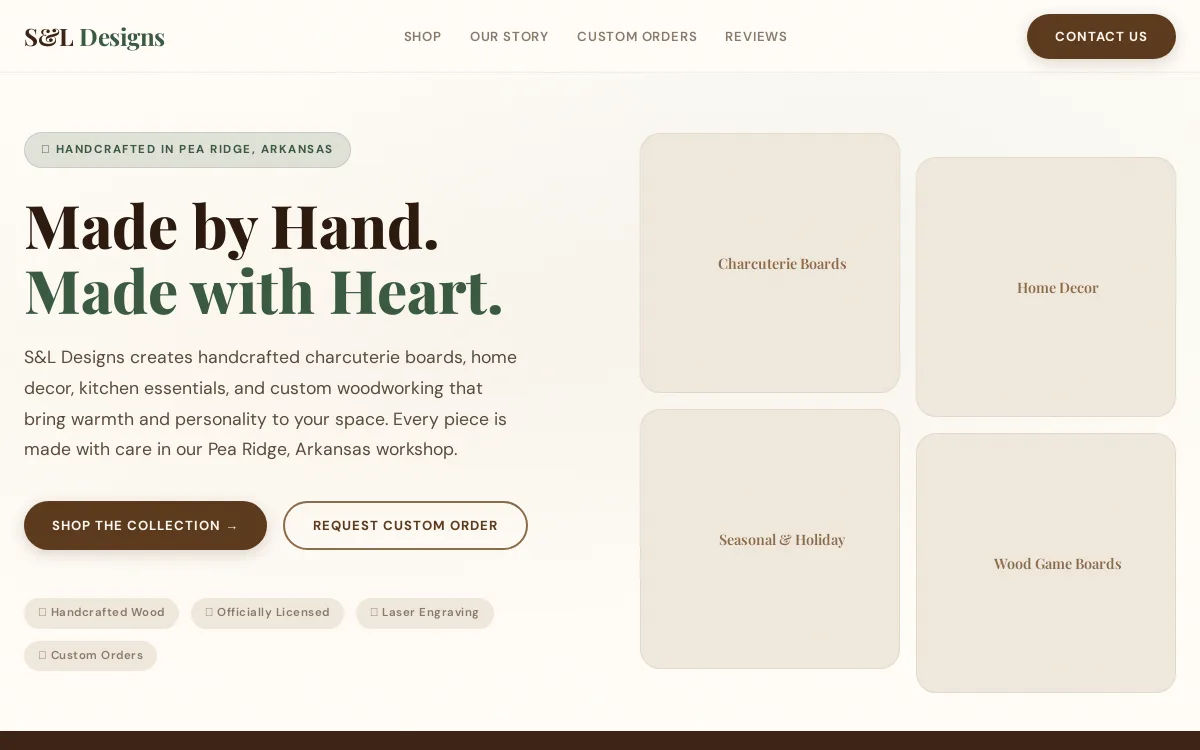 SL Designs — Photography website screenshot