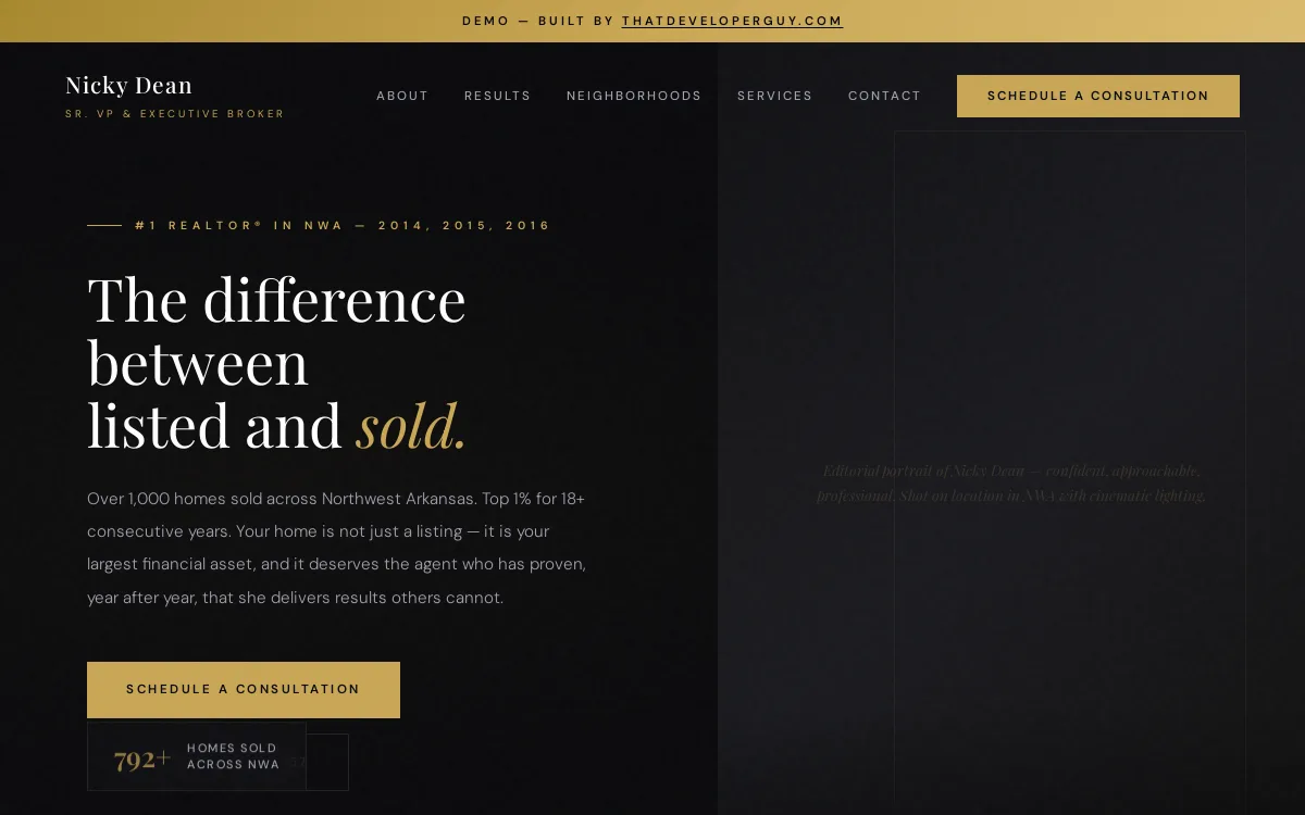 Sold by Nicky — Vacation Rentals & Cabins website screenshot