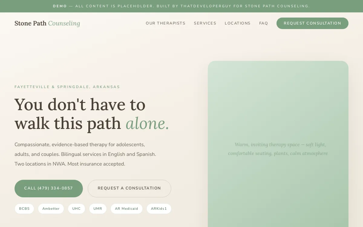 Stone Path Counseling — Counseling & Therapy Practices website screenshot