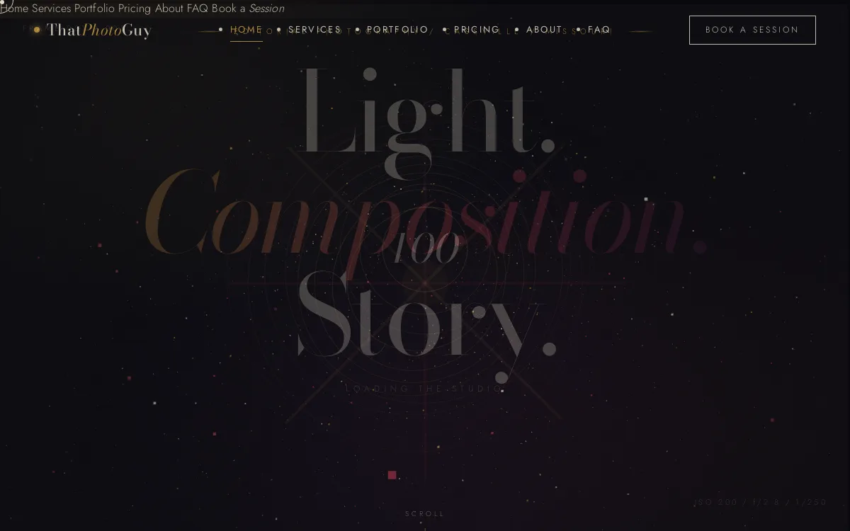 ThatPhotoGuy — Photography website screenshot