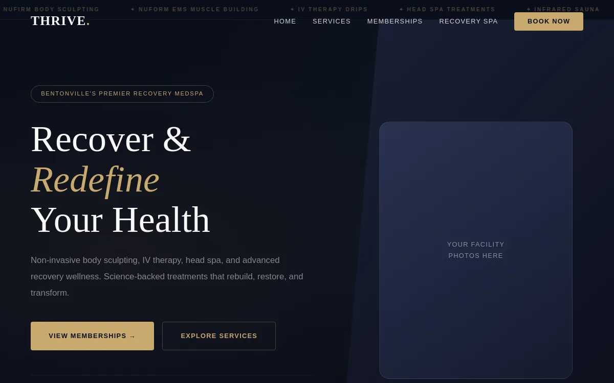 Thrive Med Spa — Wellness & Medical Spa website screenshot