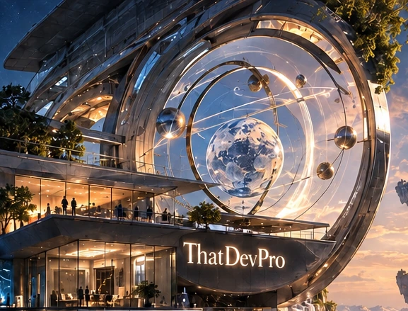 A detail of the imagined ThatDevPro studio world.
